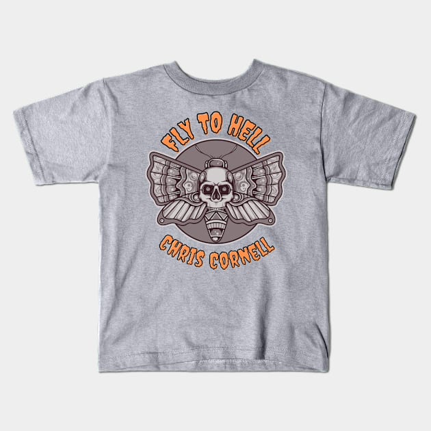 Fly To Hell Chris Cornell Kids T-Shirt by Katab_Marbun